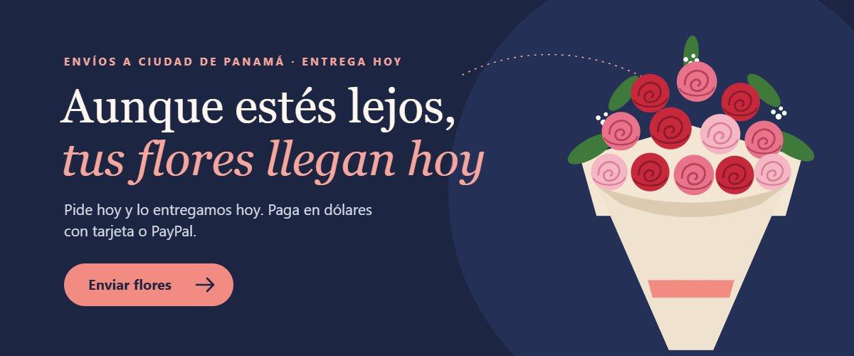Enviar flores a Ciudad de Panamá con entrega hoy
