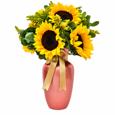 FLORERO DE GIRASOLES X 8 O POR  X 12  A DOMICILIO 