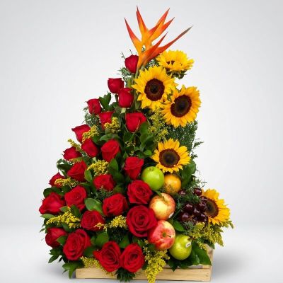 Ramo de Flores y Frutas - Frutos del Sol