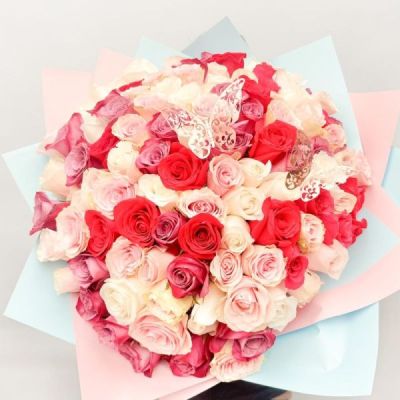RAMO DE ROSAS PASTEL SURTIDAS A DOMICILIO 