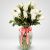 Florero de rosas blancas x 24