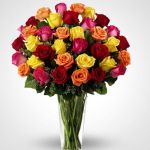 Florero de rosas Colores x 36