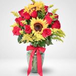 FLORERO DE ROSAS Y GIRASOLES A DOMICILIO 