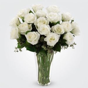 Florero de Rosas Blancas