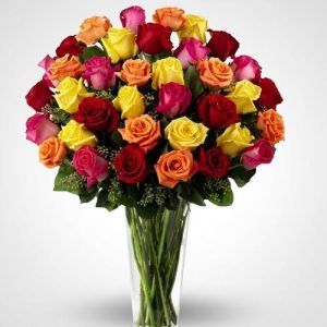 Florero de rosas Colores x 36