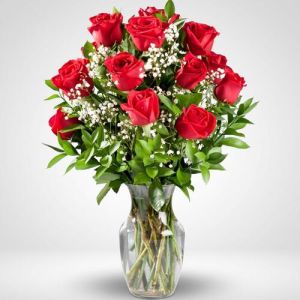 Florero de Rosas Rojas