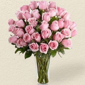 FLORERO DE ROSAS ROSADAS X 36