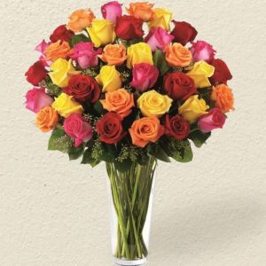 FLORERO DE ROSAS SURTIDAS X 36 