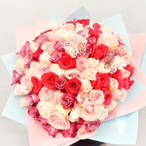 RAMO DE ROSAS PASTEL SURTIDAS A DOMICILIO 